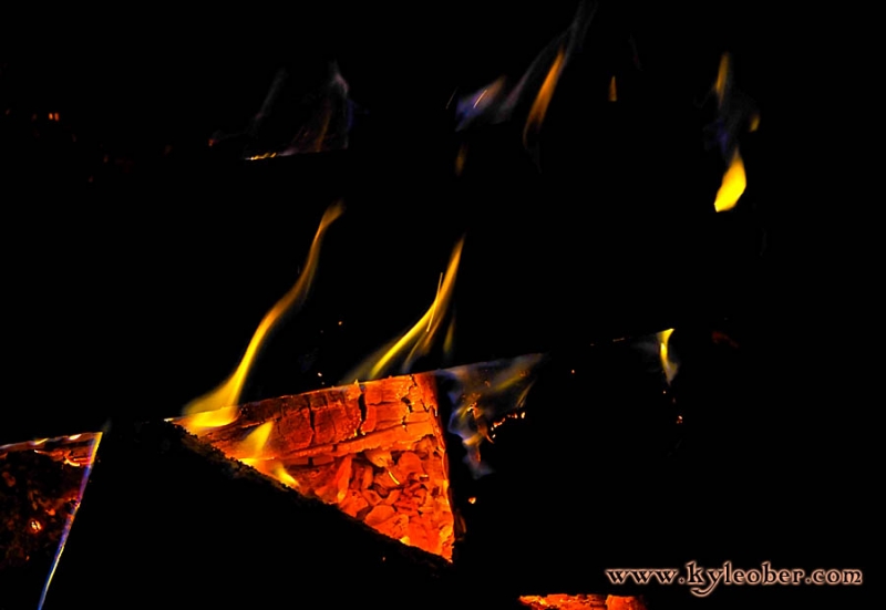 Burning Log